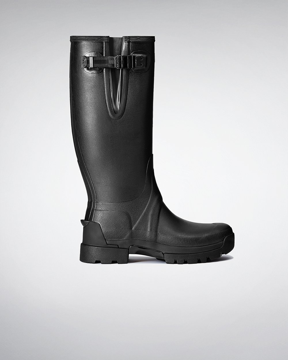 Mens Hunter Balmoral Adjustable 3Mm Neoprene - Tall Rain Boots Black - 6741-FUDVJ